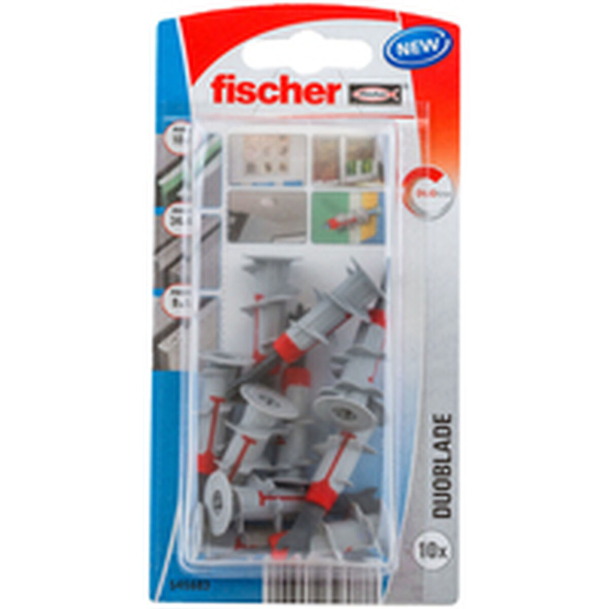Tacos Fischer Duoblade Nylon Plástico (10 Unidades)